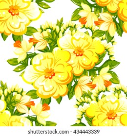 Abstract elegance seamless pattern with floral background