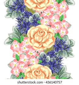 Abstract elegance seamless pattern with floral background