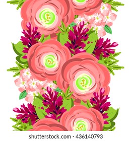 Abstract elegance seamless pattern with floral background
