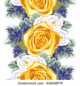 Abstract elegance seamless pattern with floral background