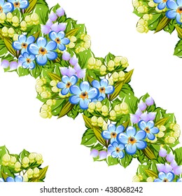 Abstract elegance seamless pattern with floral background