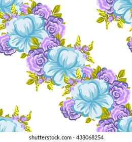 Abstract elegance seamless pattern with floral background Abstract elegance seamless pattern with floral background