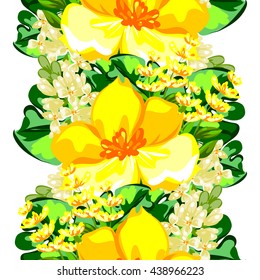 Abstract elegance seamless pattern with floral background