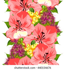 Abstract elegance seamless pattern with floral background