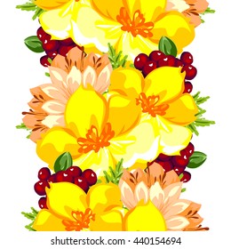 Abstract elegance seamless pattern with floral background