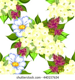 Abstract elegance seamless pattern with floral background