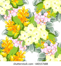 Abstract elegance seamless pattern with floral background