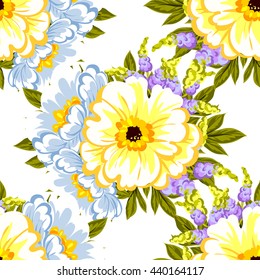Abstract elegance seamless pattern with floral background