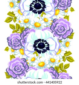 Abstract elegance seamless pattern with floral background Abstract elegance seamless pattern with floral background