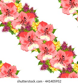 Abstract elegance seamless pattern with floral background
