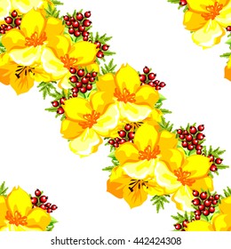Abstract elegance seamless pattern with floral background