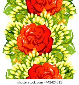 Abstract elegance seamless pattern with floral background