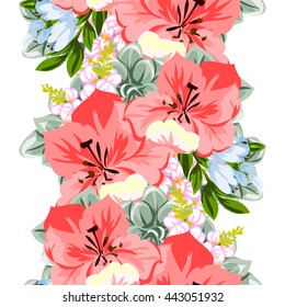 Abstract elegance seamless pattern with floral background