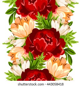 Abstract elegance seamless pattern with floral background
