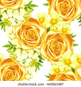 Abstract elegance seamless pattern with floral background