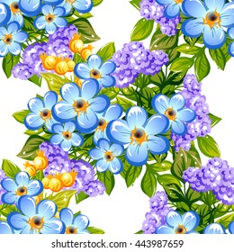 Abstract elegance seamless pattern with floral background