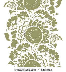 Abstract elegance seamless pattern with floral background