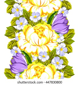Abstract elegance seamless pattern with floral background