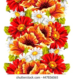 Abstract elegance seamless pattern with floral background