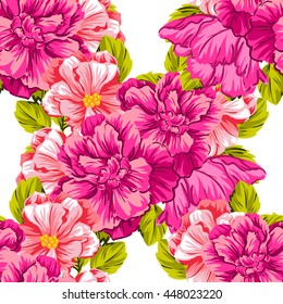 Abstract elegance seamless pattern with floral background