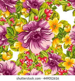 Abstract elegance seamless pattern with floral background