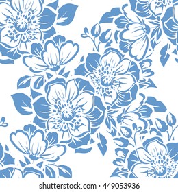 Abstract elegance seamless pattern with floral background