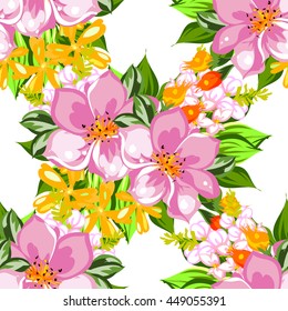 Abstract elegance seamless pattern with floral background