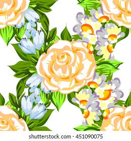 Abstract elegance seamless pattern with floral background