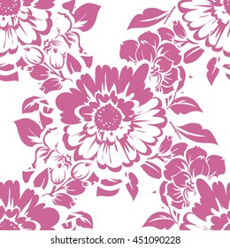 Abstract elegance seamless pattern with floral background
