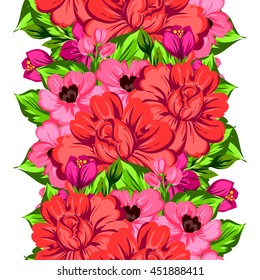 Abstract elegance seamless pattern with floral background
