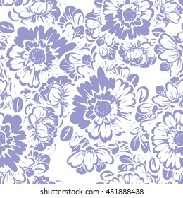 Abstract elegance seamless pattern with floral background