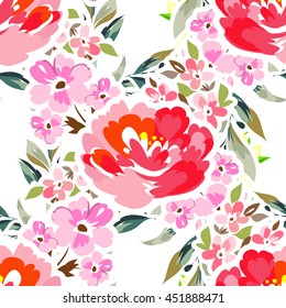 Abstract elegance seamless pattern with floral background