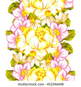 Abstract elegance seamless pattern with floral background