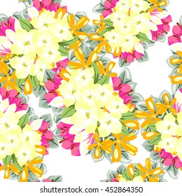 Abstract elegance seamless pattern with floral background