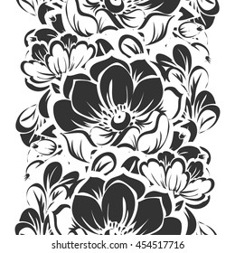 Abstract elegance seamless pattern with floral background