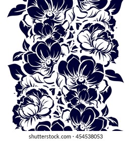 Abstract elegance seamless pattern with floral background