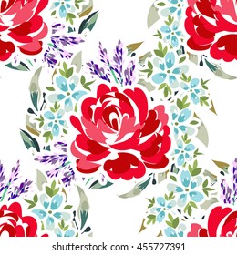 Abstract elegance seamless pattern with floral background