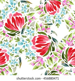 Abstract elegance seamless pattern with floral background