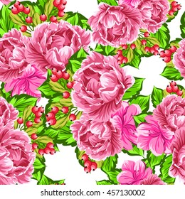 Abstract elegance seamless pattern with floral background