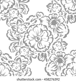 Abstract elegance seamless pattern with floral background