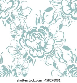 Abstract elegance seamless pattern with floral background