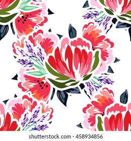 Abstract elegance seamless pattern with floral background