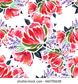 Abstract elegance seamless pattern with floral background