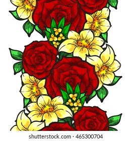 Abstract elegance seamless pattern with floral background