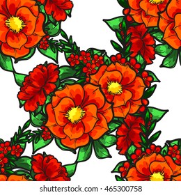 Abstract elegance seamless pattern with floral background
