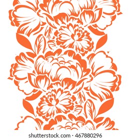 Abstract elegance seamless pattern with floral background