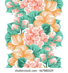 Abstract elegance seamless pattern with floral background Abstract elegance seamless pattern with floral background