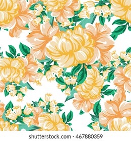 Abstract elegance seamless pattern with floral background