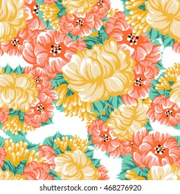 Abstract elegance seamless pattern with floral background