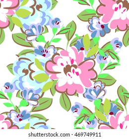 Abstract elegance seamless pattern with floral background